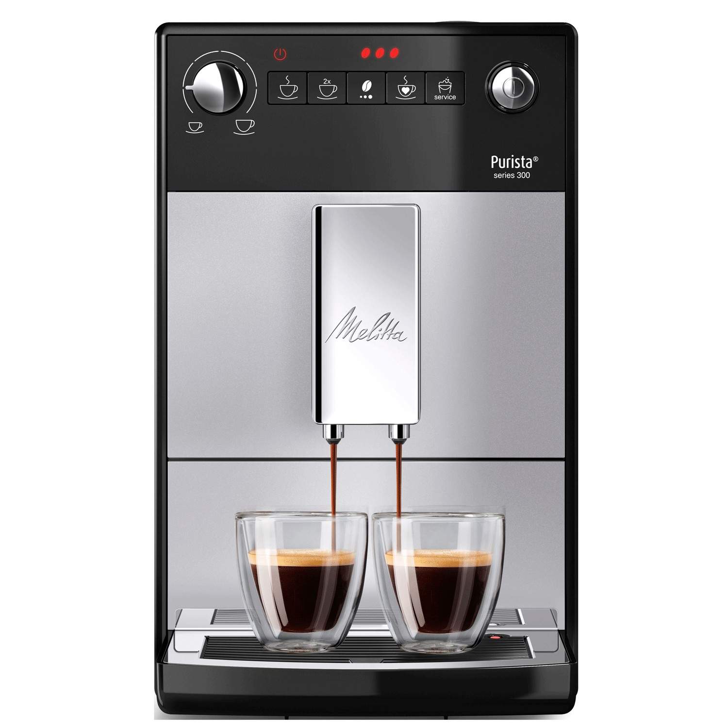 Automatisk kaffemaskine, sølv – stille kværn, slankt design billede