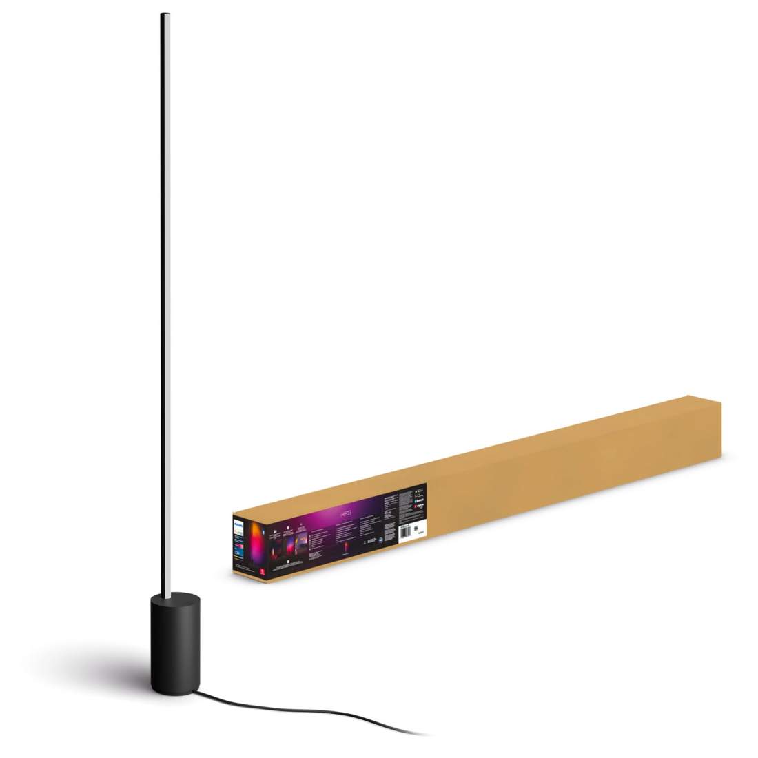 Smart golvlampa med färgatmosfär, svart, LED | Hem & Hobby | Pryloteket