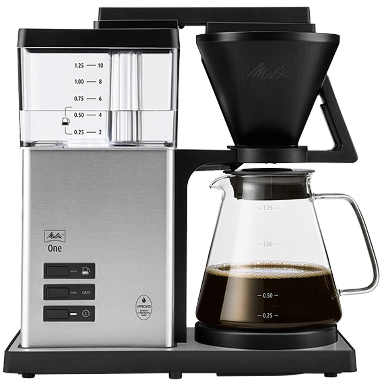 Kaffemaskine, rustfrit stål, 10 kopper, hurtig brygning billede