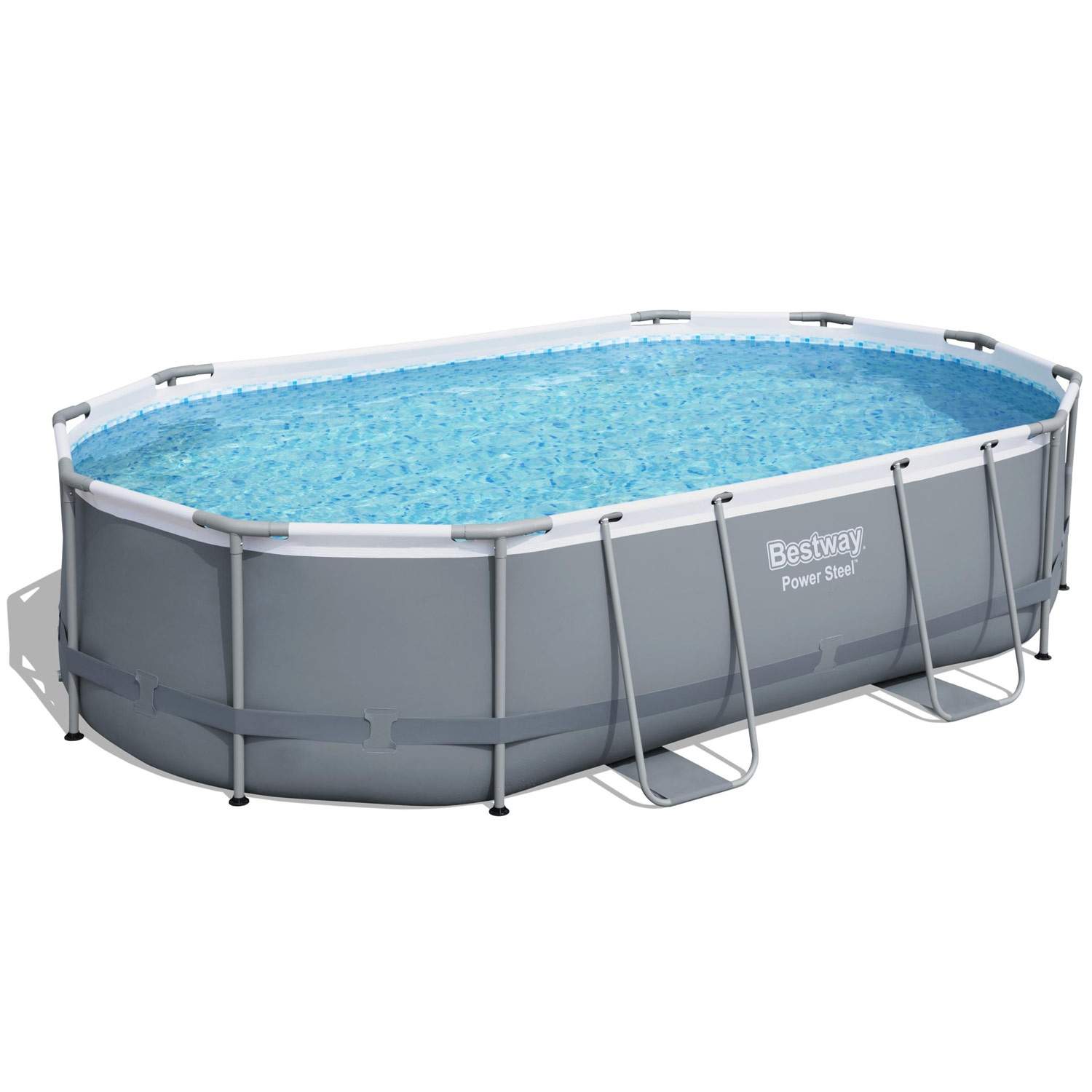Oval pooluppsättning ovan jord, 4,88 m x 3,05 m x 1,07 m | Hem & Hobby | Pryloteket