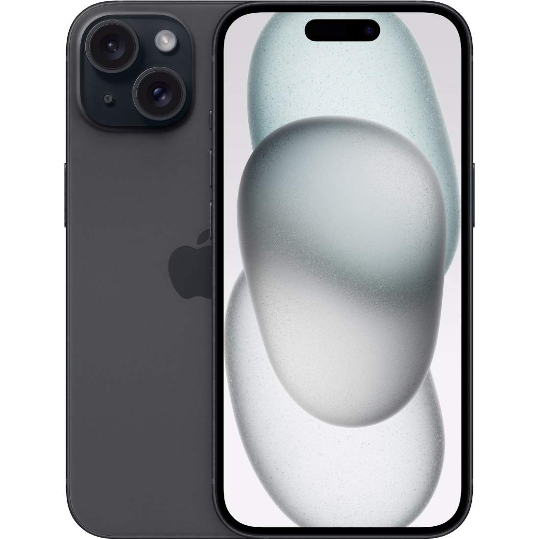 Produktfoto för Apple iPhone 15 - 5G smartphone - dual-SIM / Internal Memory 128 GB - OLED-skärm - 6.1 - 2556 x 1179 pixlar - 2 bakre kameror 48 MP, 12 MP - front camera 12 MP - svart