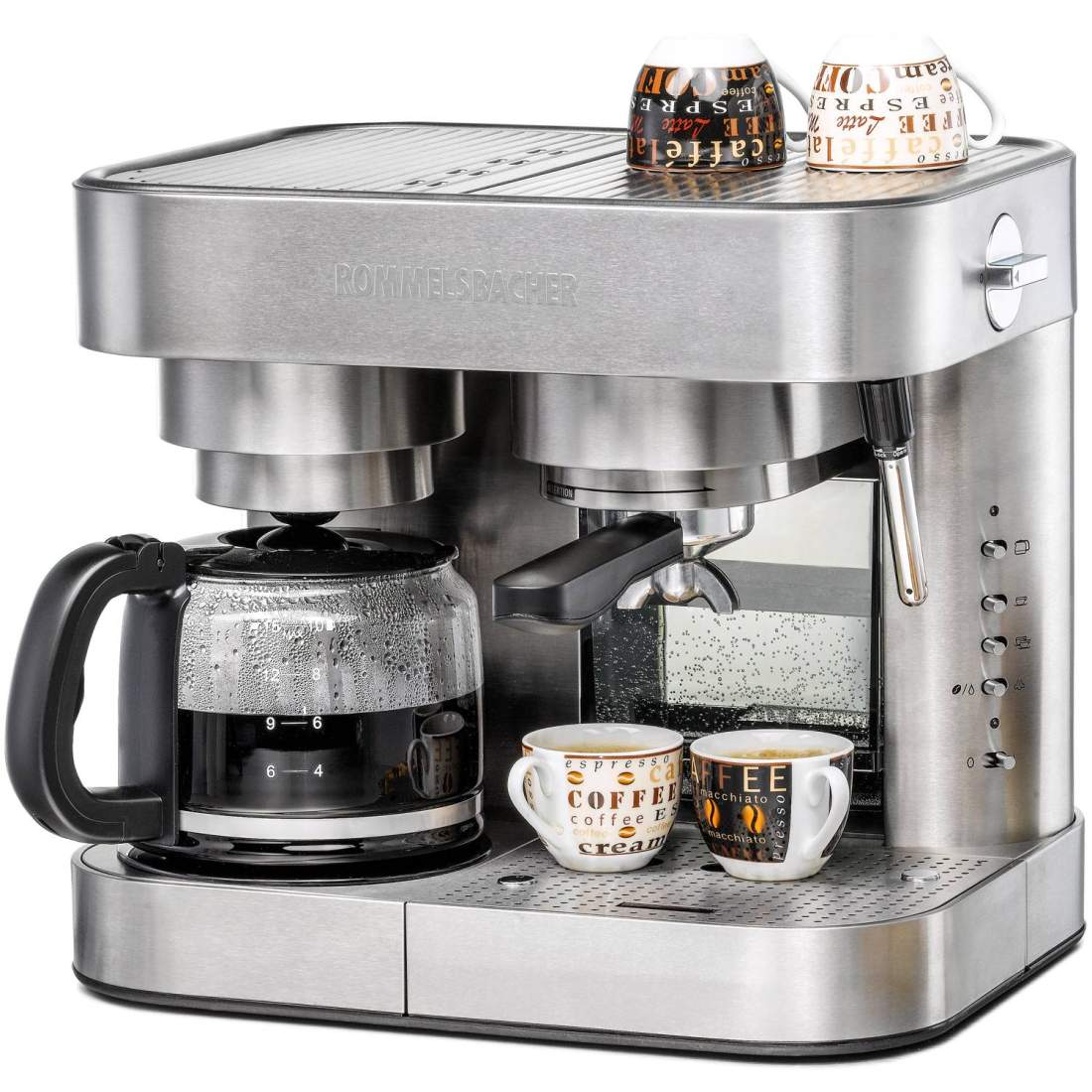 Kaffe- och espressobryggare – rostfritt stål, kapacitet för 10 koppar | Hem & Hobby | Pryloteket