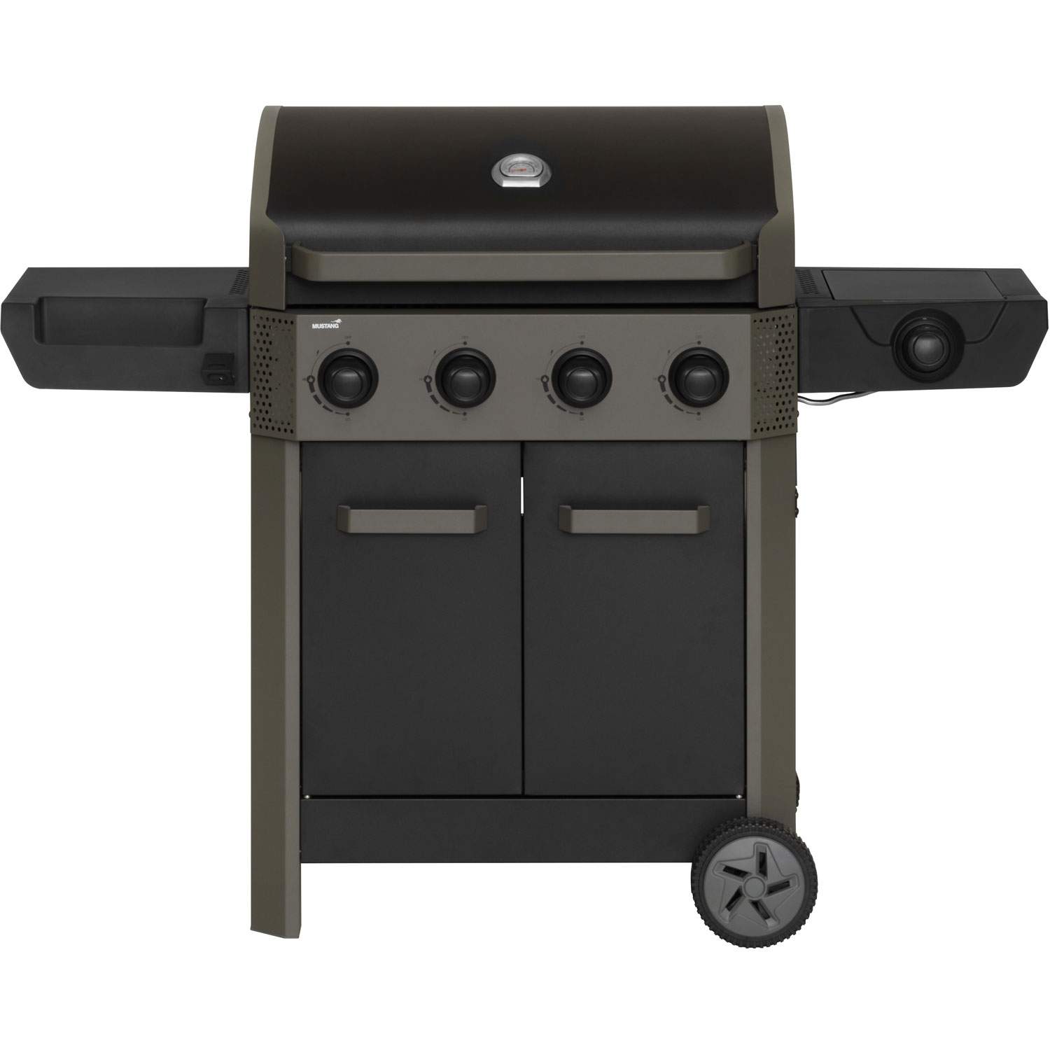 4-brænder gasgrill med sidebrænder – 72x42 cm kogeområde