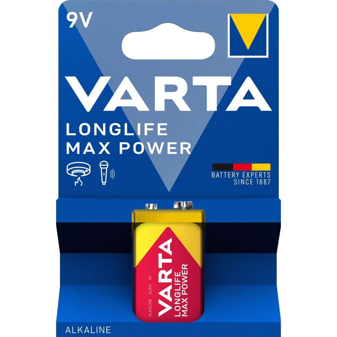 9V batteri, Longlife Max Power, Single Pack