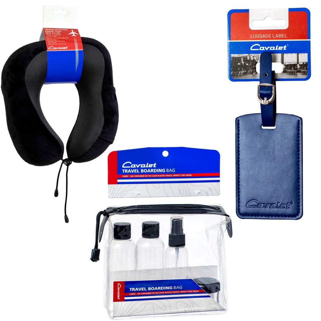 Resepaket med bagagelapp, nackkudde, reseflaskor | Hem & Hobby | Pryloteket