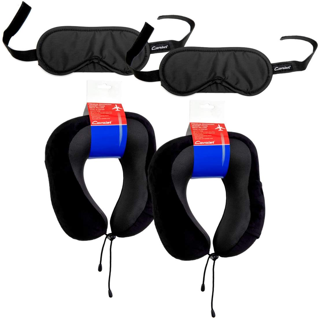 Resepaket – 2 nackkuddar, 2 sovmasker, Memory Foam | Hem & Hobby | Pryloteket