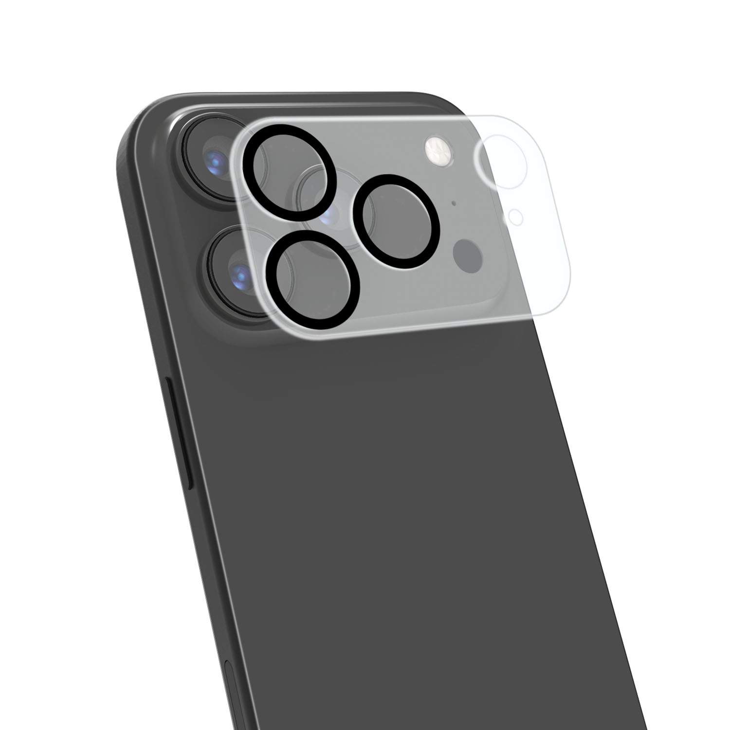 iPhone 17 Pro kameralinsebeskytter – hærdet glas billede