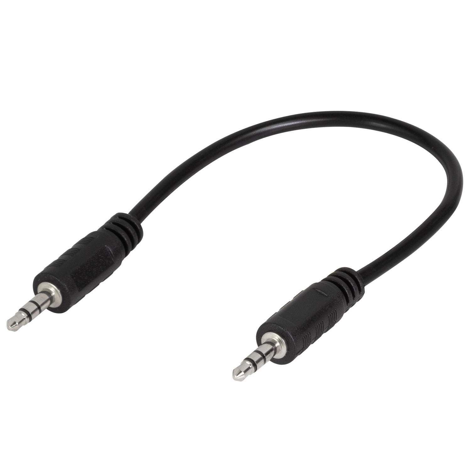 LogiLink Audiokabel 3,5mm-hane - 3,5mm-hane Stereo 0,2m Svart