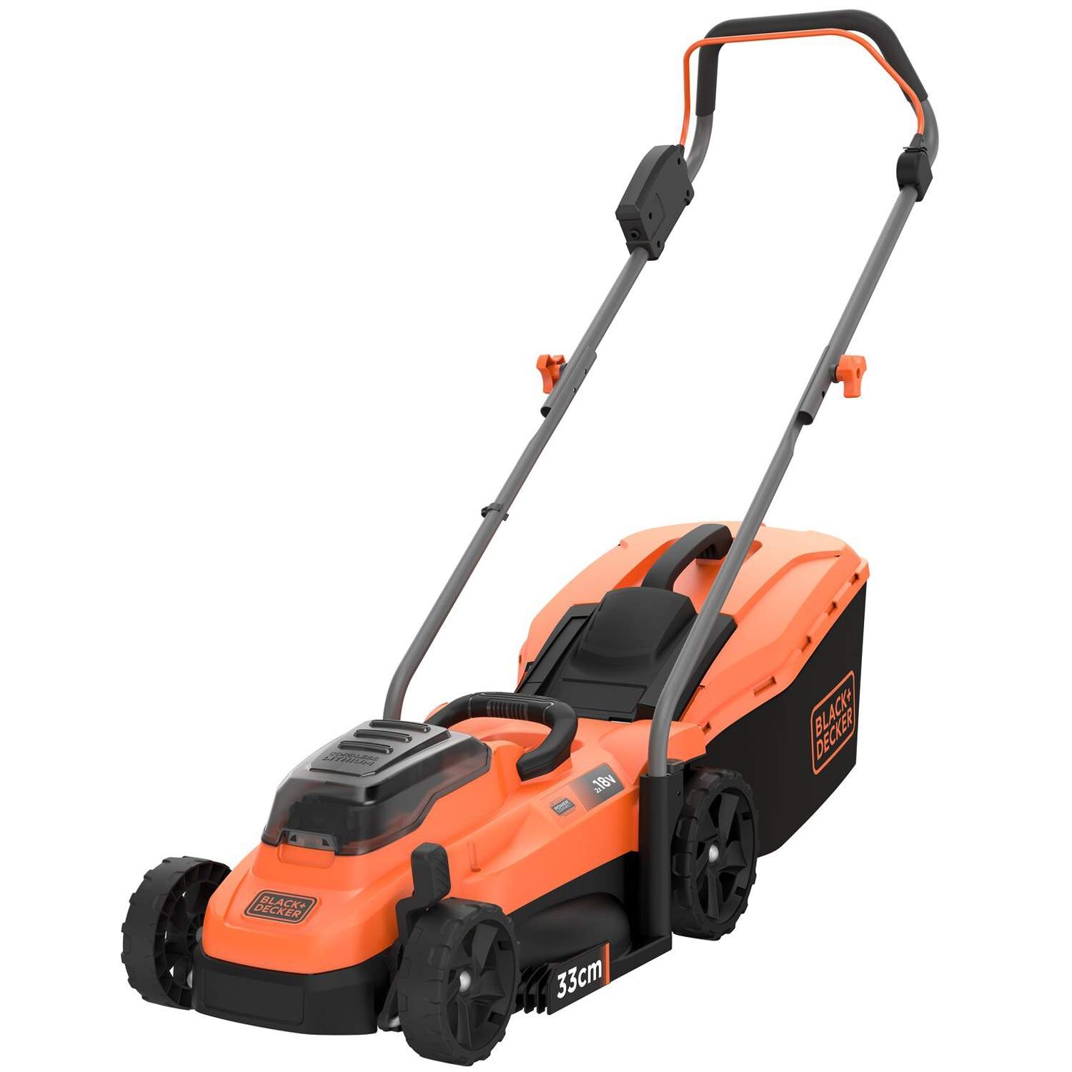 Akku plæneklipper 33 cm – 2x18V 2,5Ah batteri inkluderet billede
