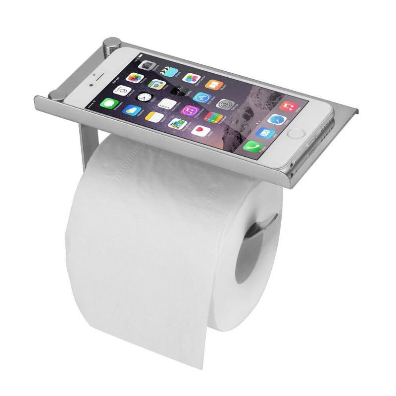 Toiletpapirholder med mobilhylde