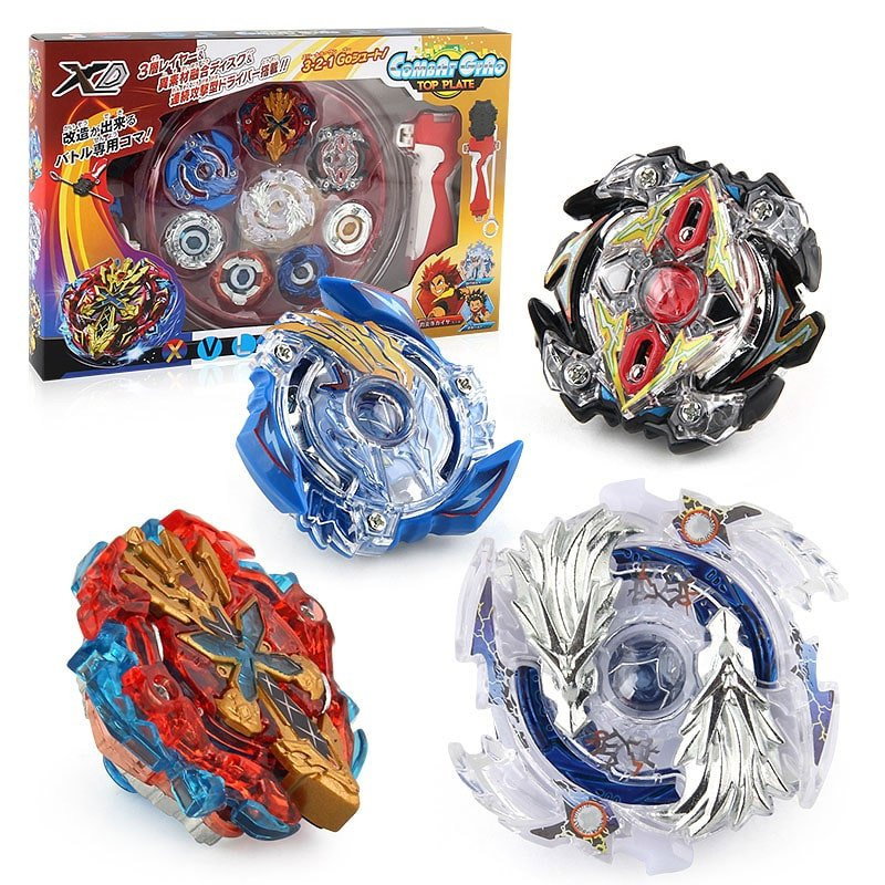 Combat Gyro Top Plate battle set 4-pack - Punainen
