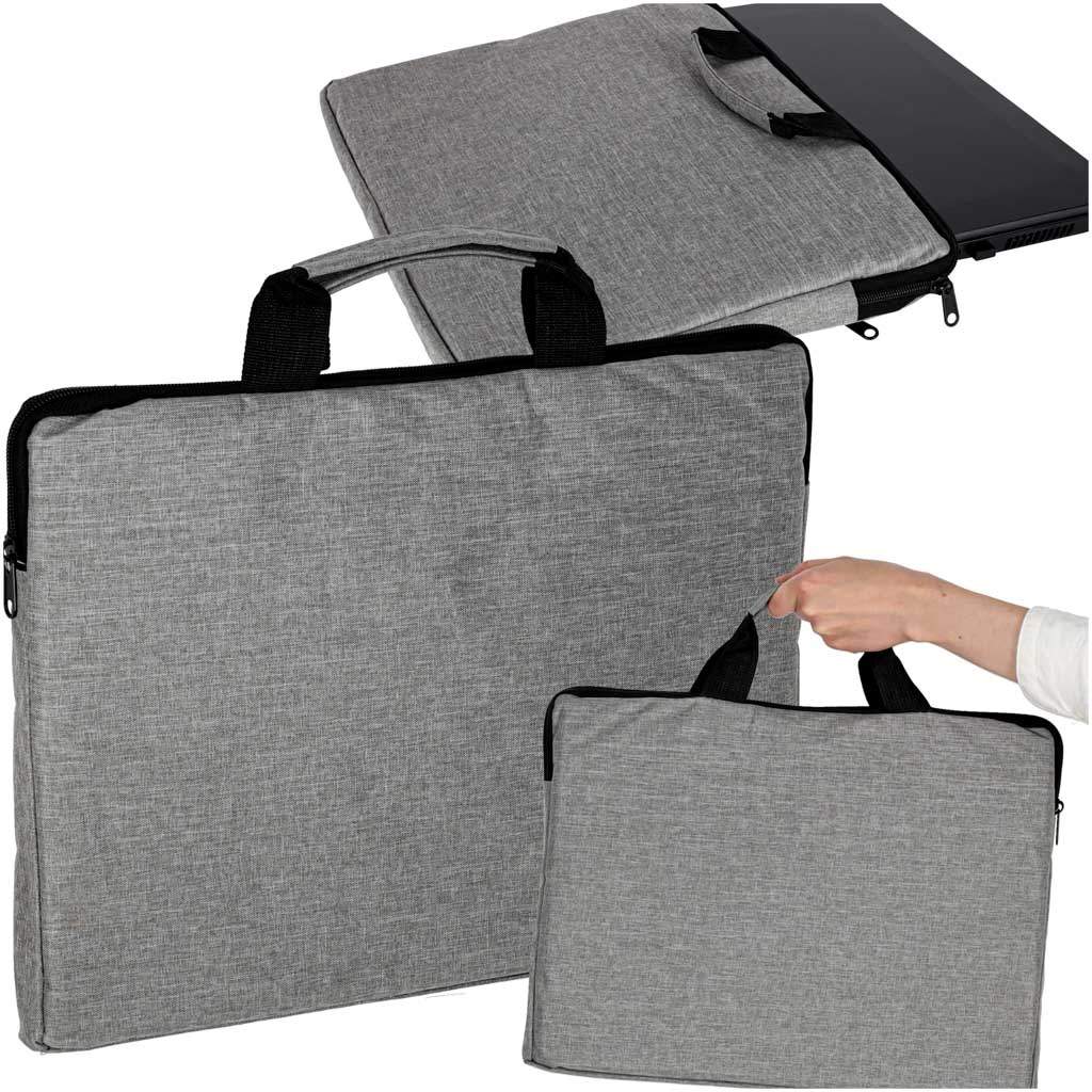 Laptoptaske 15,6"" taske – Unisex grå dokumentmappe