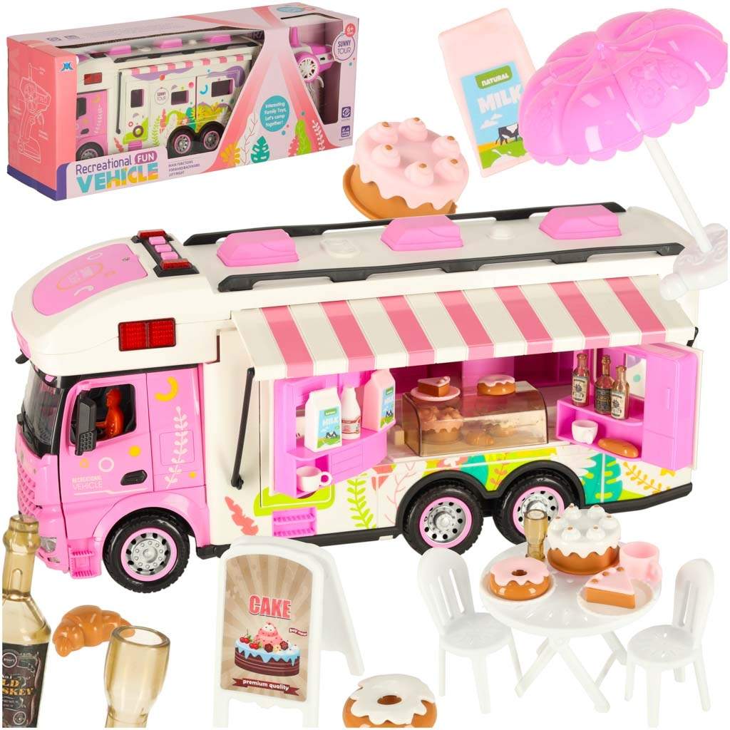 Fjernbetjening Camper Car – 2,4 GHz, Lyd & Lys, Pink