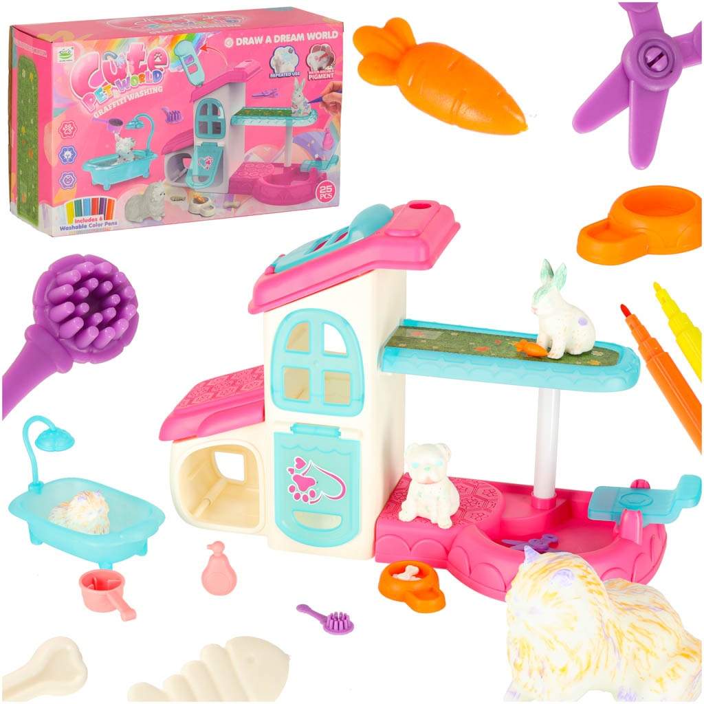 Pet Hotel Spa House för hundar och katter – 26 tillbehör ingår | Hem & Hobby | Pryloteket