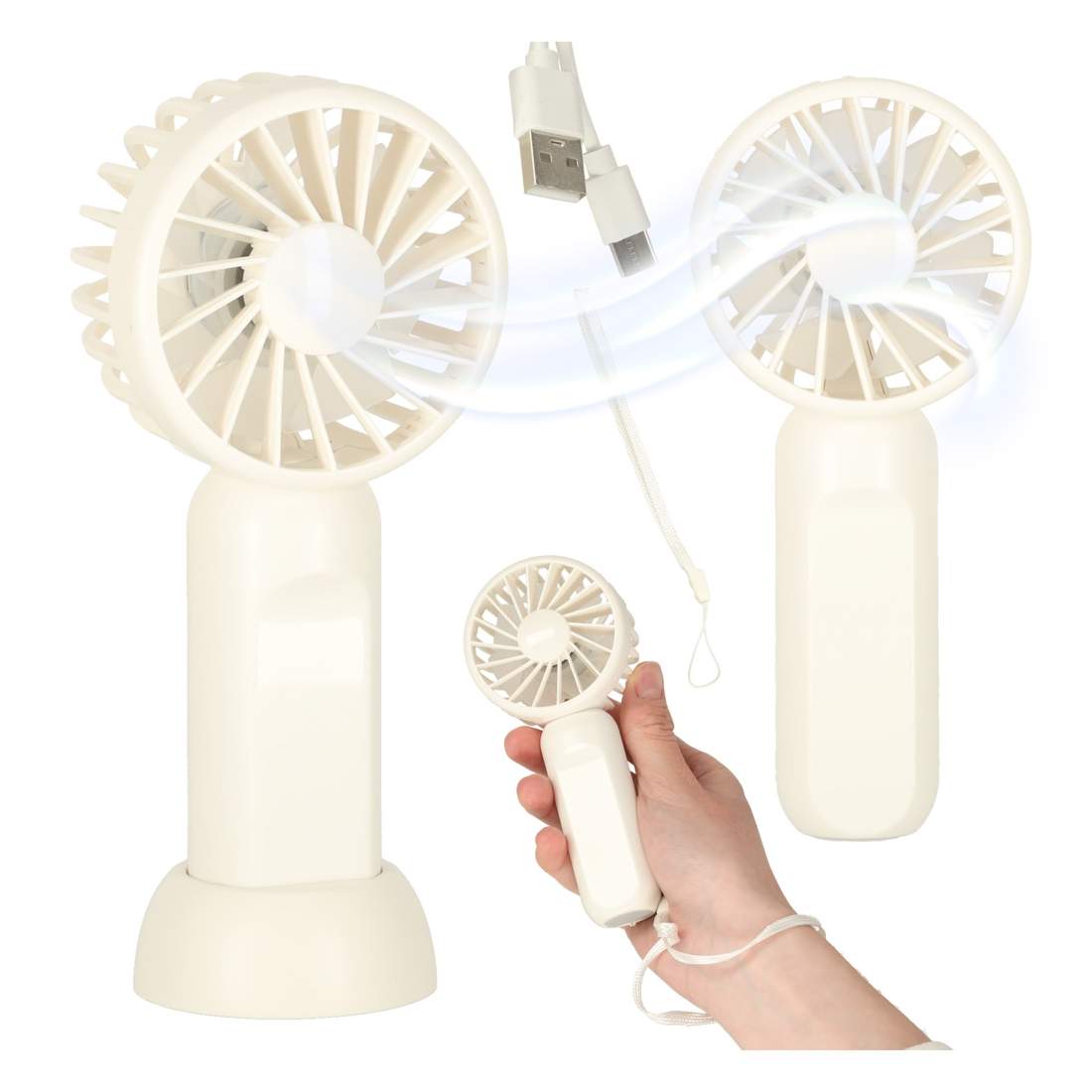 Mini Bärbar USB-skrivbordsfläkt – 13,8 cm Handheld Breeze | Hem & Hobby | Pryloteket