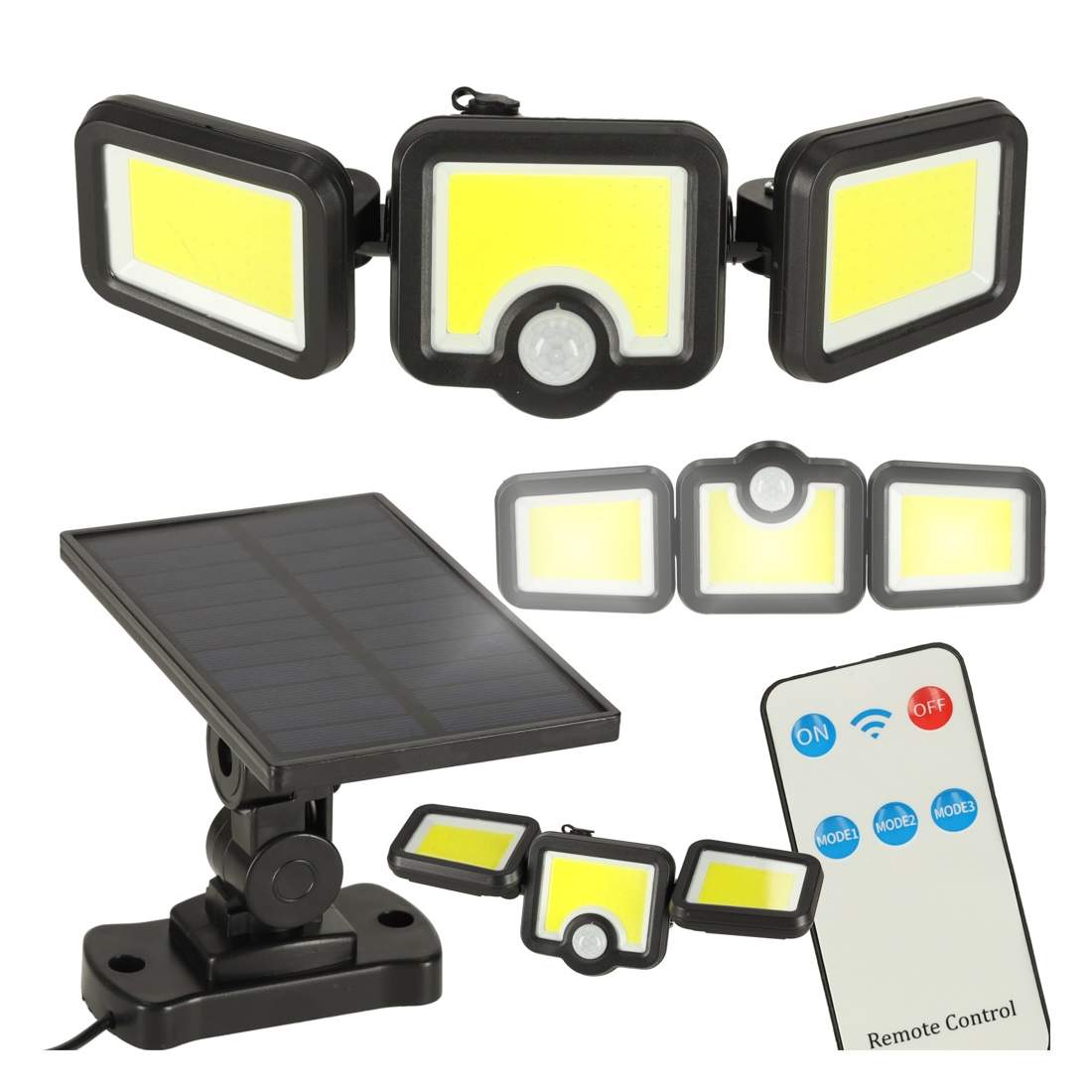 LED-solarlampa – 3-i-1 med Dusk Motion Sensor | Hem & Hobby | Pryloteket