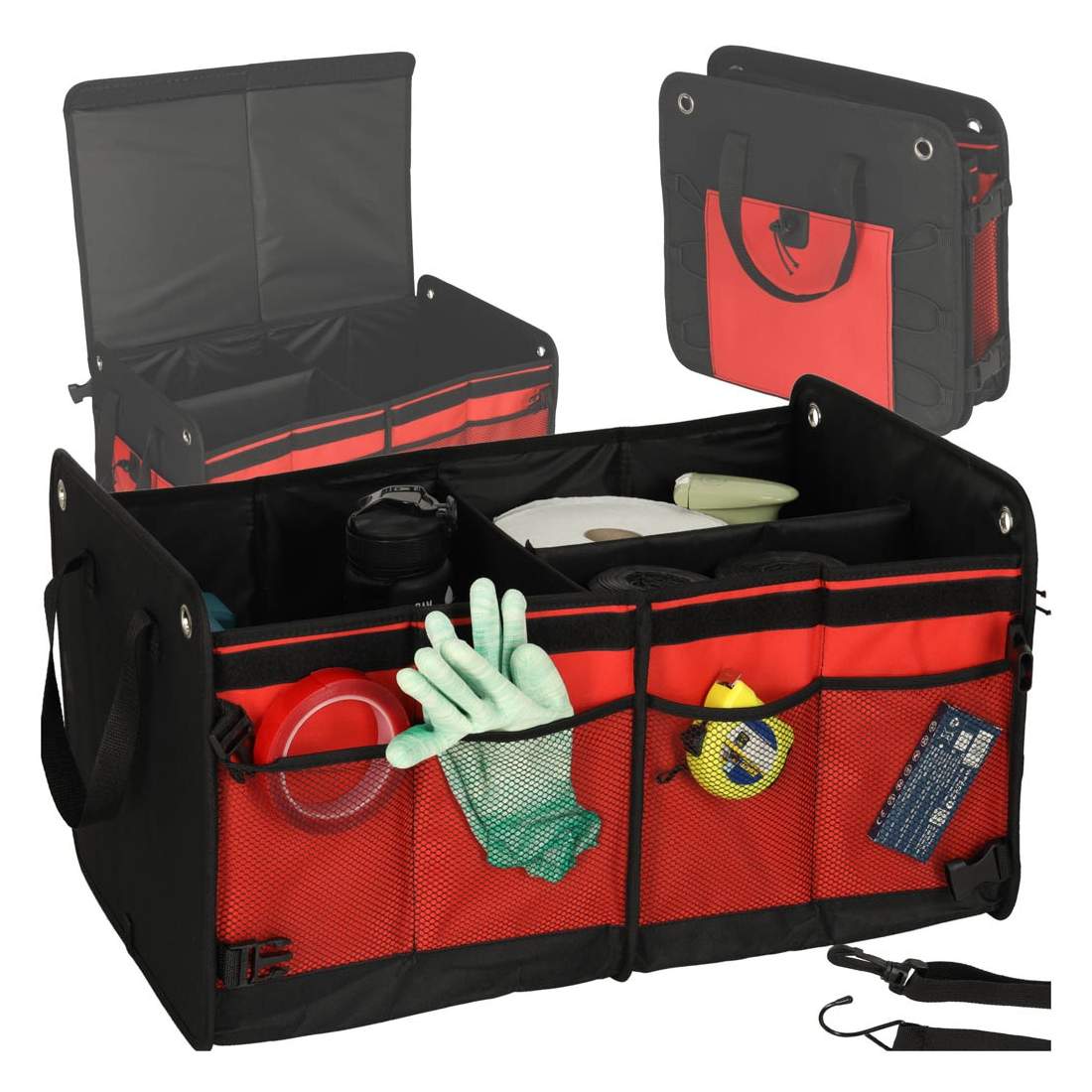 Car Trunk Organizer – Svart & Röd, 58x37x32 cm | Hem & Hobby | Pryloteket