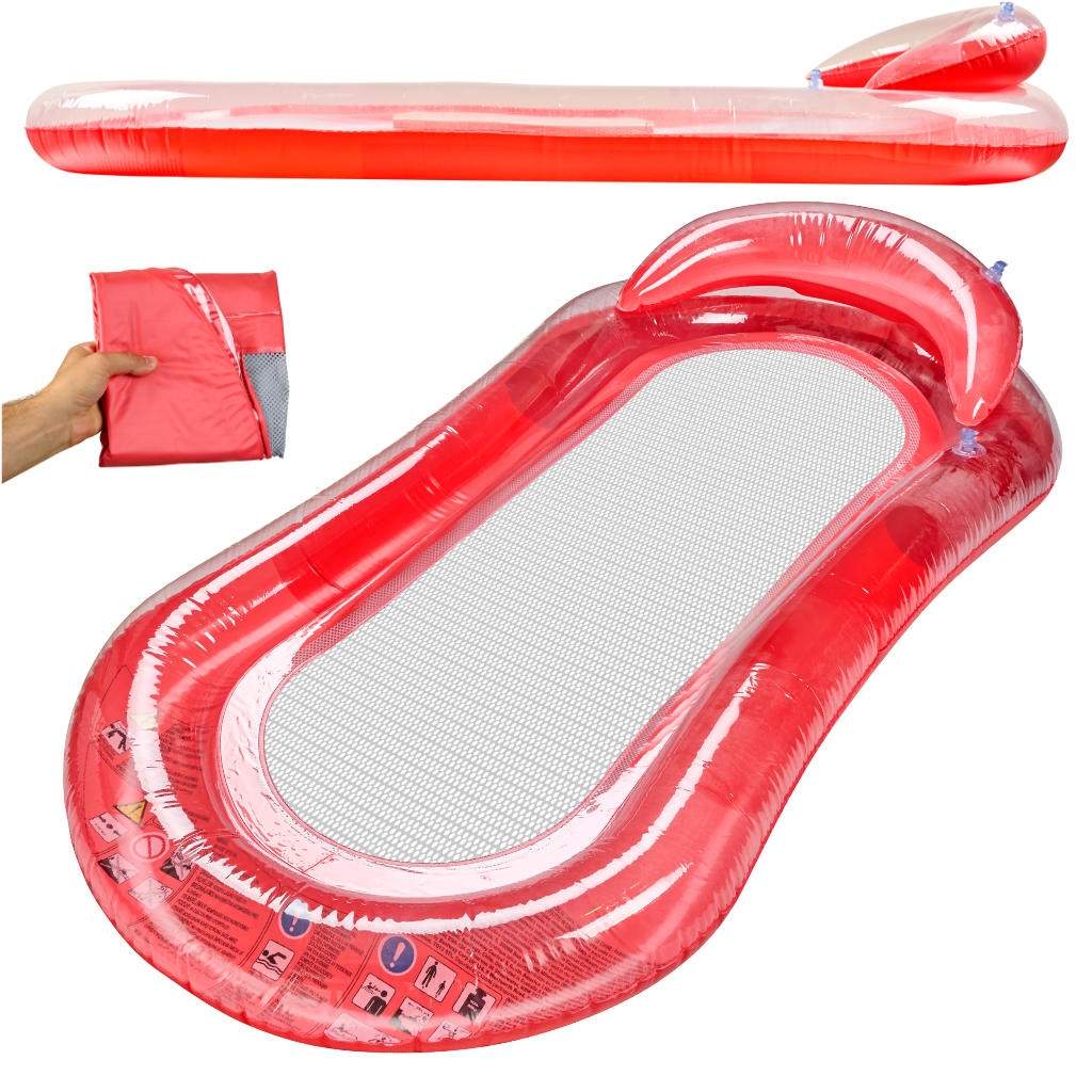 Oppustelig poolmadras med mesh – slap af med stil