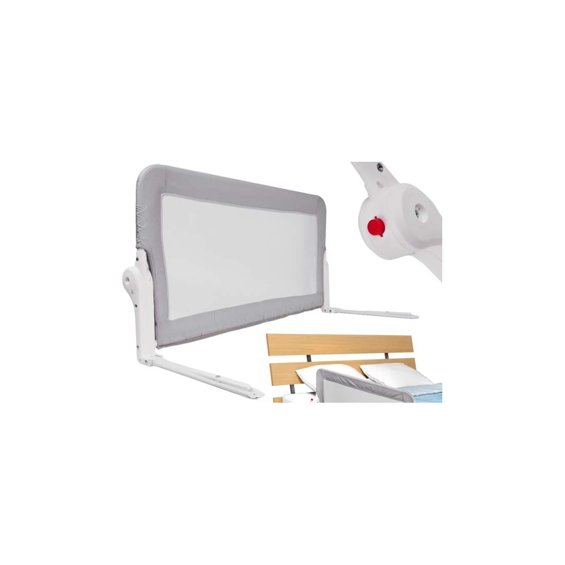 Sängskydd – 200 cm, lättåtkomlig, grå | Hem & Hobby | Pryloteket