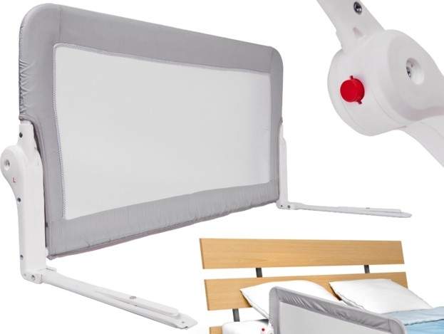 Sengeværn – 200 cm, let tilgængelig, grå