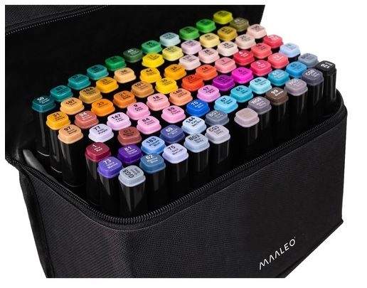 Sæt med alkoholmarkører – 80 farver med to spidser