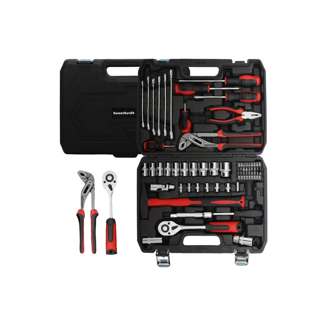 58-delad verktygssats med skiftnycklar, skruvmejslar och tång | Hem & Hobby | Pryloteket