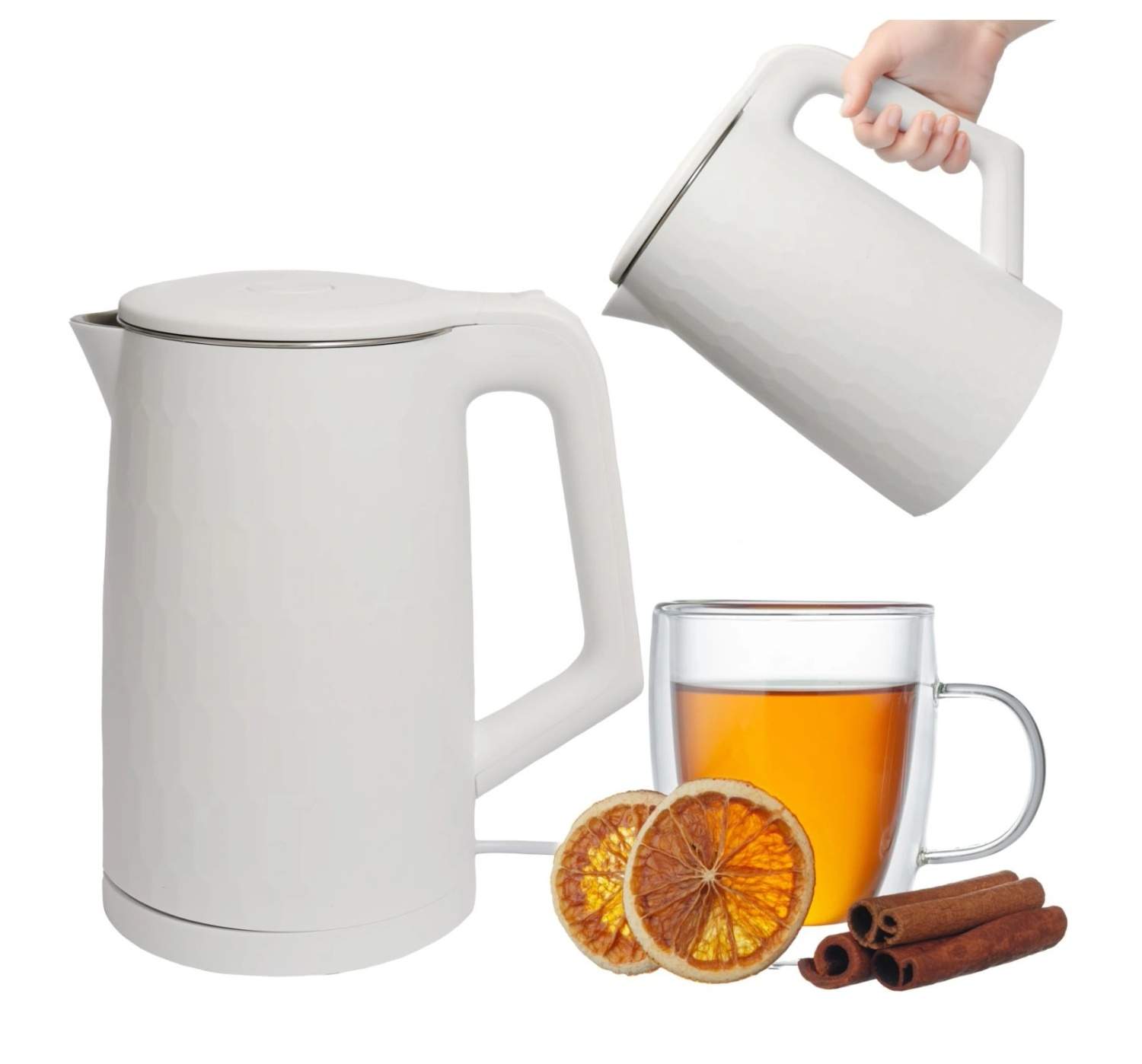 Trådløs rejsekedel 1,8L – Hurtigkogning, 1500W