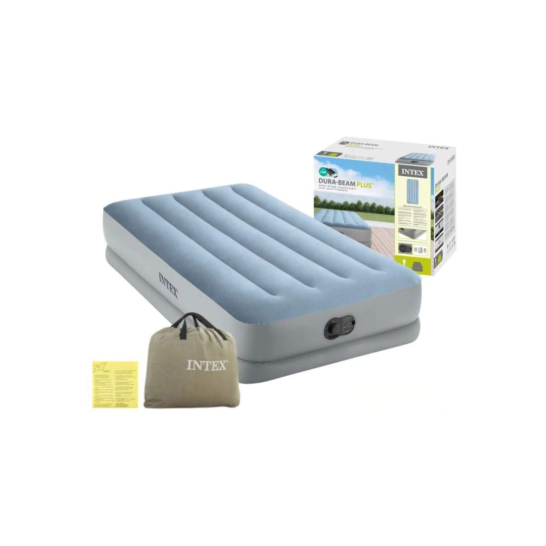 Enkel luftmadrass med USB-pump – 191x99x36 cm | Hem & Hobby | Pryloteket