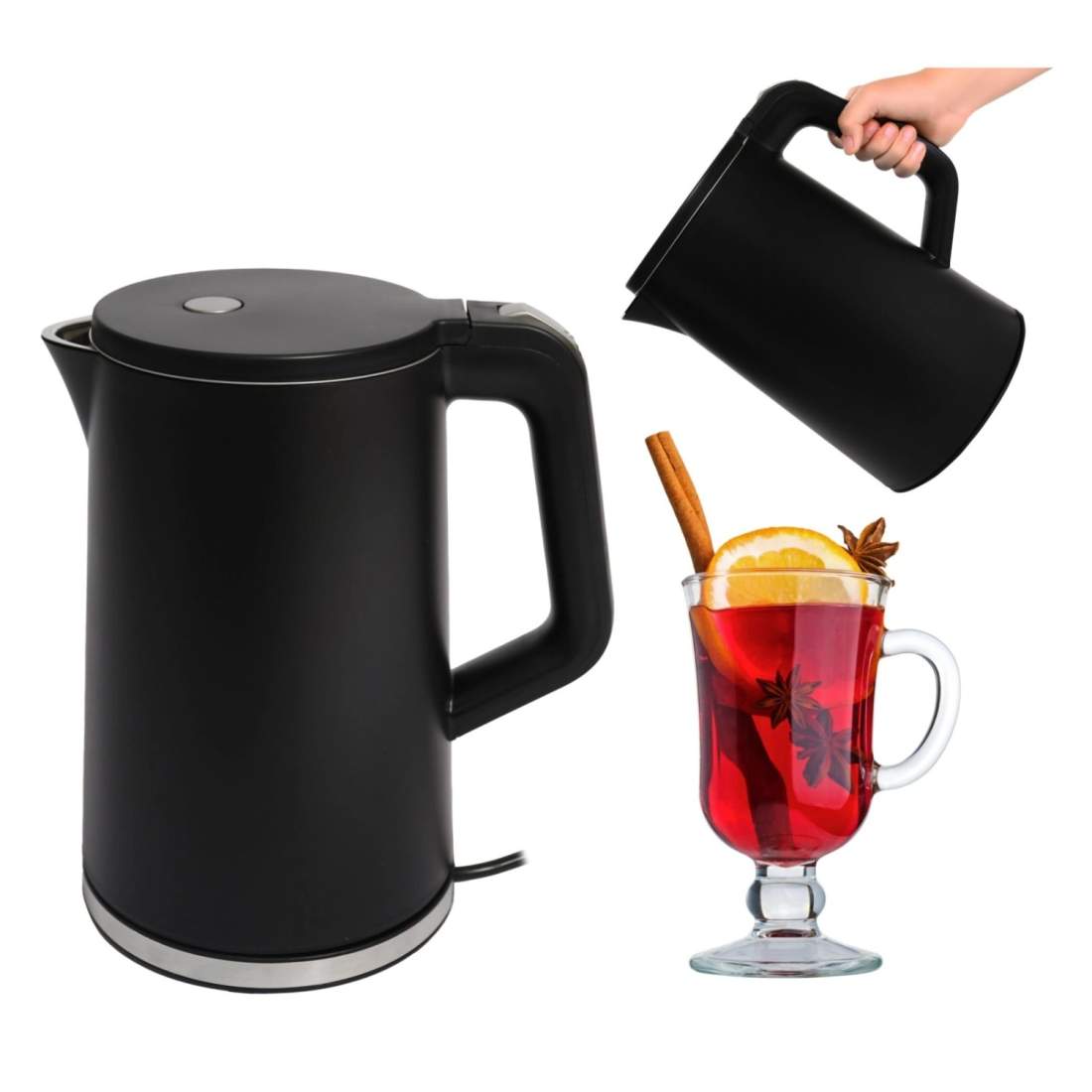 Sladdlös resekokare 1,7L – 1500W, roterande bas | Hem & Hobby | Pryloteket