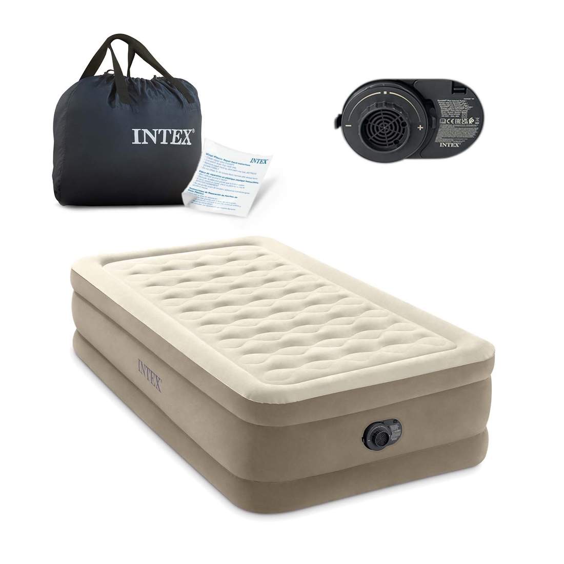 Enkel luftmadrass med inbyggd pump, 191x99x46 cm | Hem & Hobby | Pryloteket