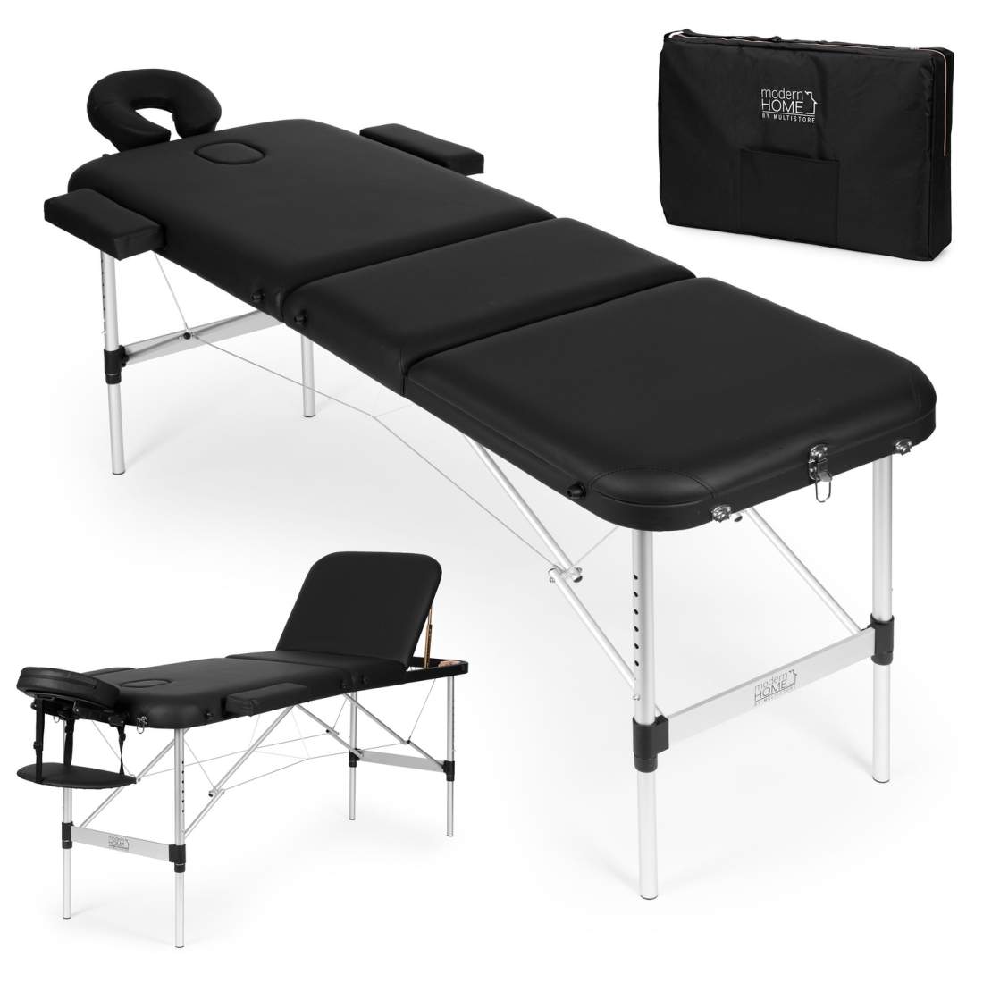 Aluminium 3-delat hopfällbart massagebord med väska | Hem & Hobby | Pryloteket