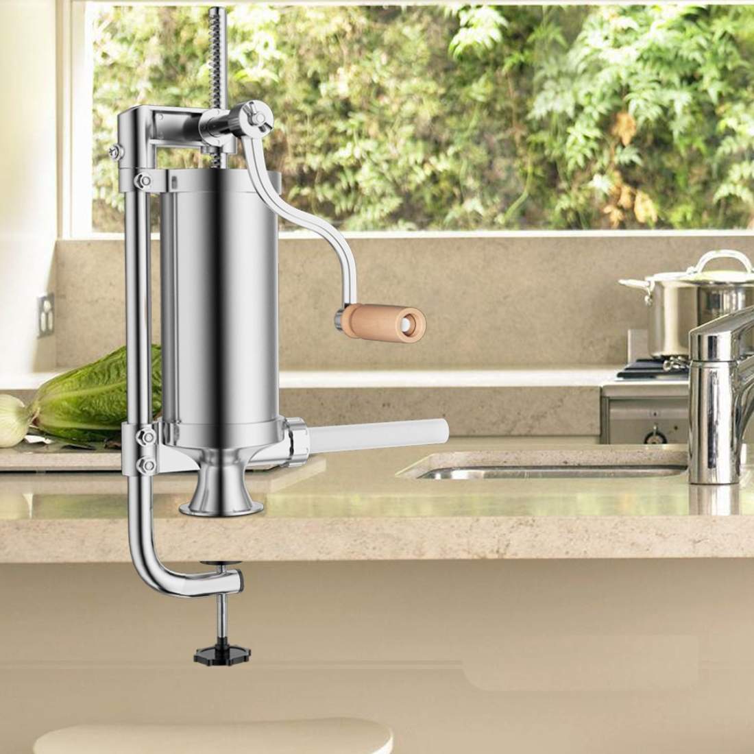 Korvpåfyllningsmaskin – 1,5 kg kapacitet, 4 munstycken, rostfritt stål | Hem & Hobby | Pryloteket