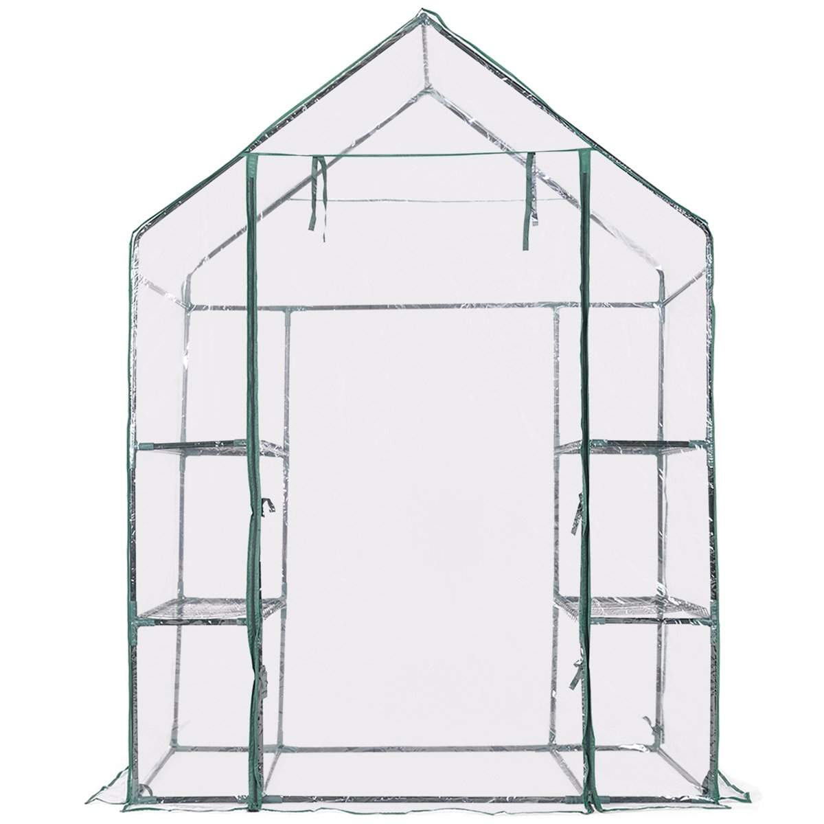 Drivhus med hylder – 143 x 73 x 195 cm, Nem opsætning