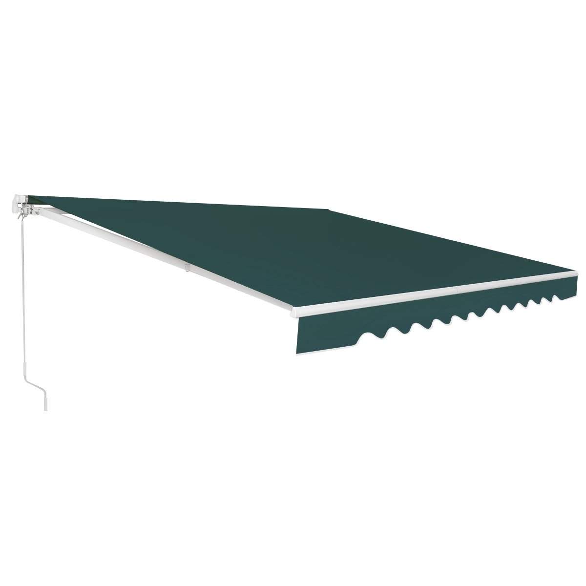 Udtrækkeligt fortelt, aluminiumsramme, 3x2,5m, grøn