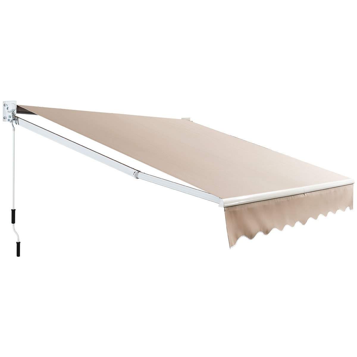 Udtrækkeligt terrassemarkise – 245x200 cm, beige, aluminium