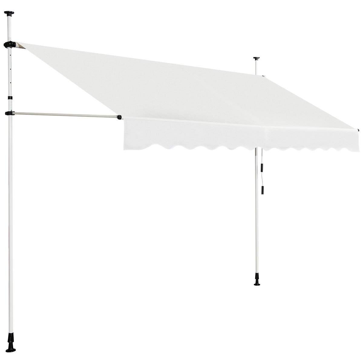 Udtrækkeligt solskærmsfortelt, Justerbart 250 x 120 cm, Beige
