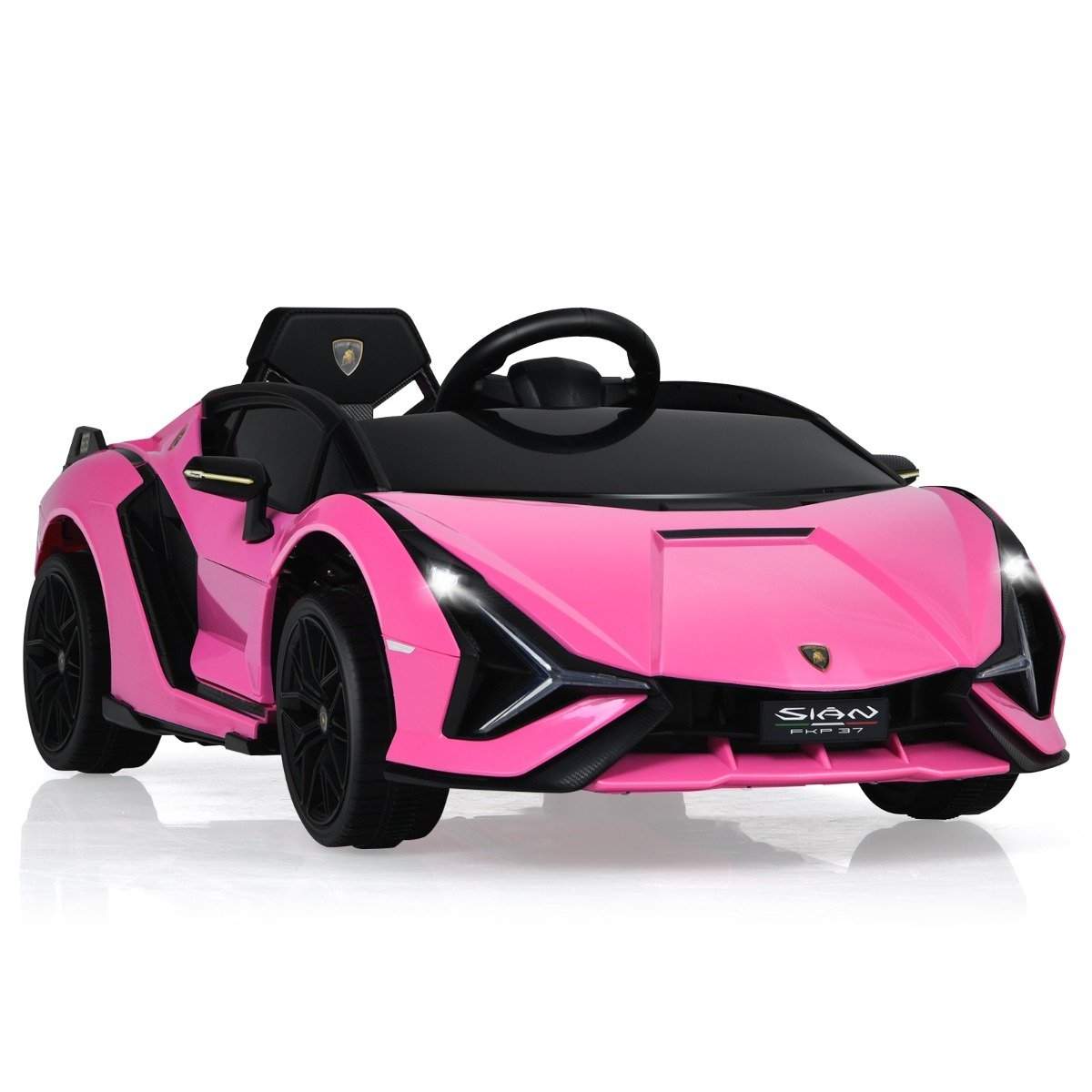 12V Kids ride-on bil med fjernbetjening, musik og LED-lys