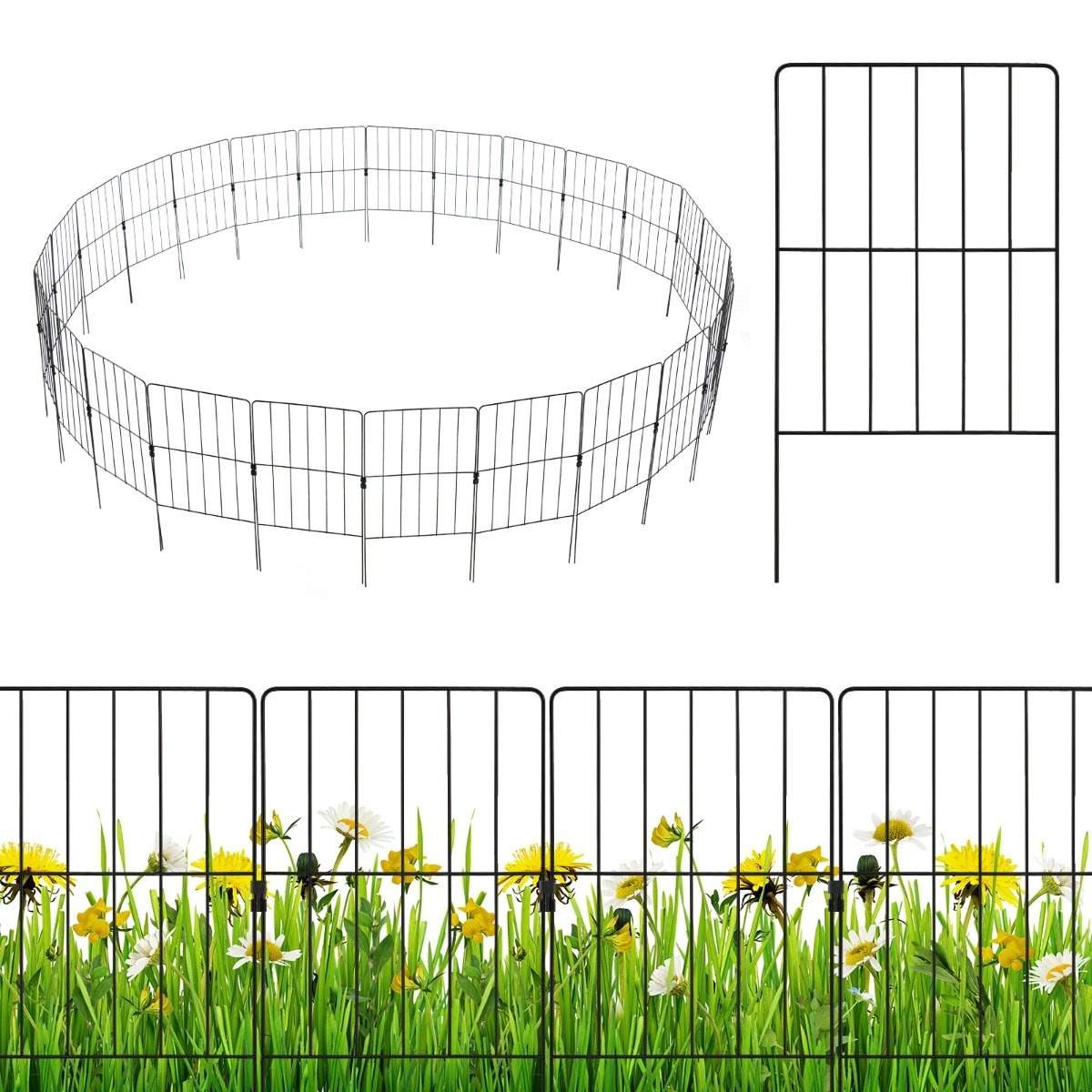 Dekorativt metalhavehegn – 25 paneler, rustfast, fleksibelt