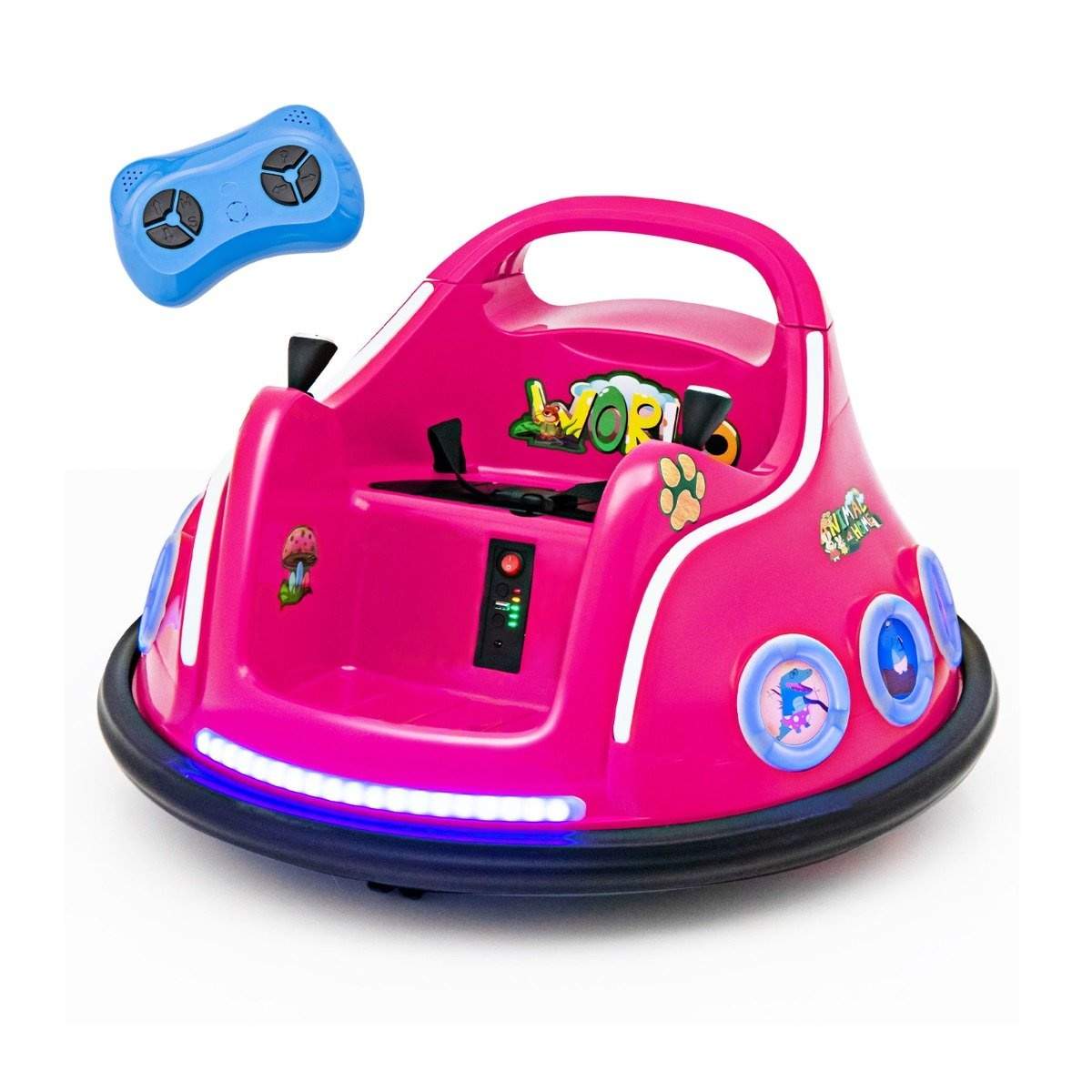 12V Kids Bumper Car – 360° spin, musik og fjernbetjening