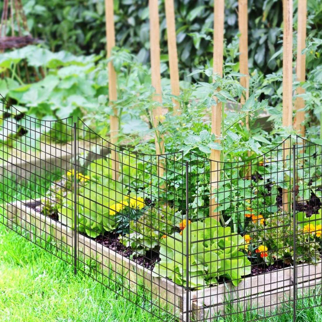 Trädgårdsstängselpaneler i metall – 5 delar, 98 cm hög, svart | Hem & Hobby | Pryloteket