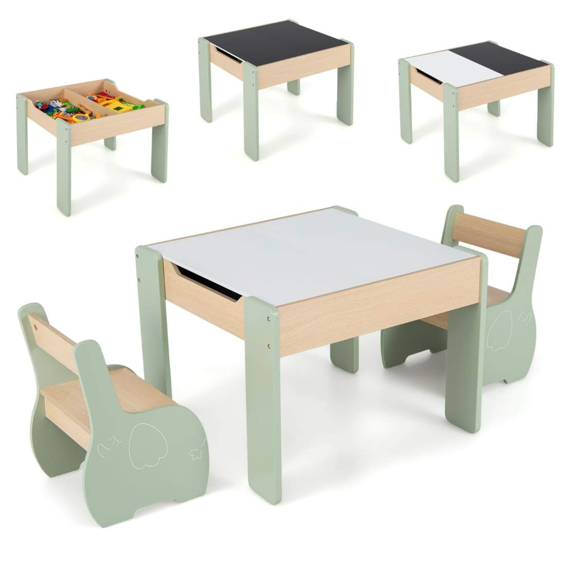 Träbordsset för barn med tavla och förvaring | Hem & Hobby | Pryloteket