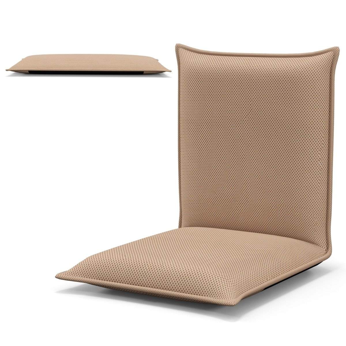 Justerbar gulvstol med 6-positions tilbagelænet – Beige