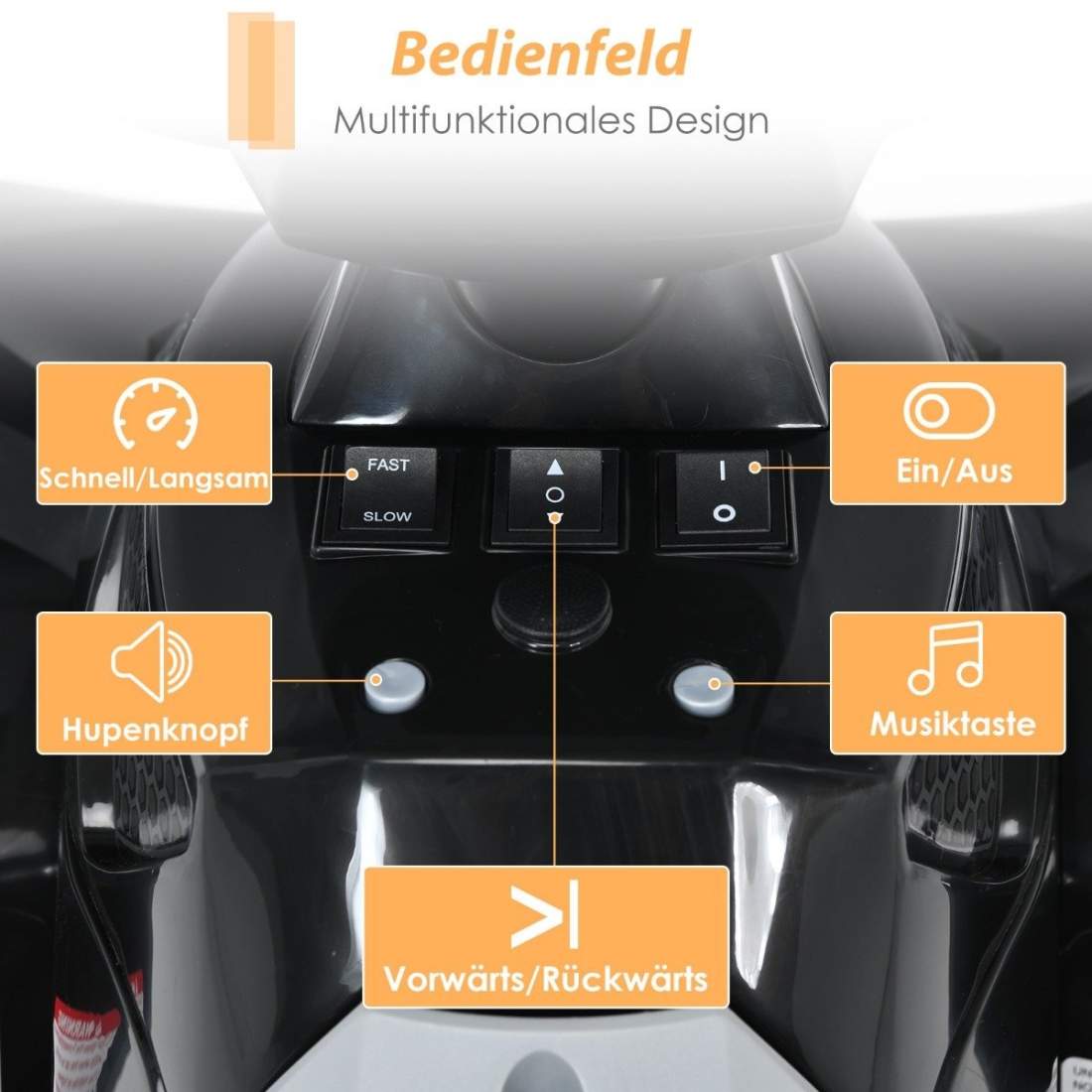 12V Kids Elektrisk Quad med musik, horn och LED-ljus | Hem & Hobby | Pryloteket