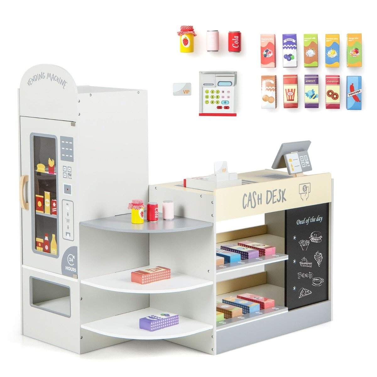 Stormarknadslekset för barn med kassaapparat och svarta tavla | Hem & Hobby | Pryloteket