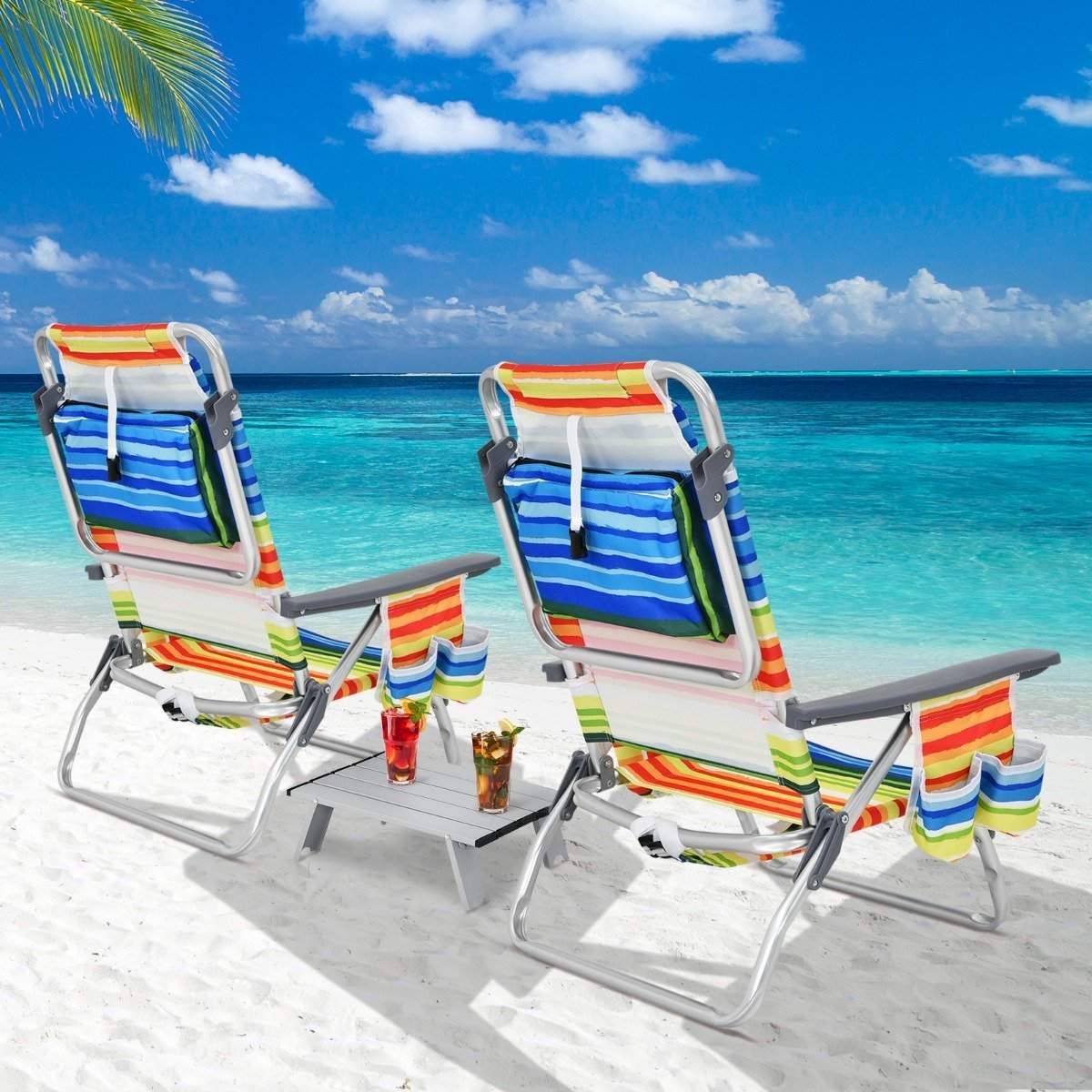 Strandstole og bordsæt – Justerbar, bærbar, vandtæt