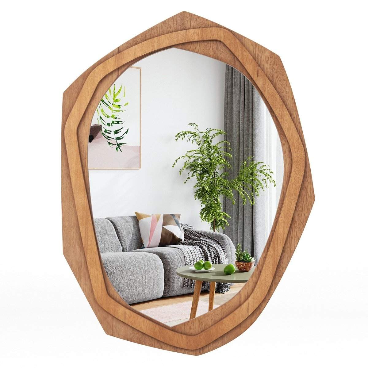 Uregelmæssig ramme vægspejl – 89,5 x 66 cm, HD Reflection