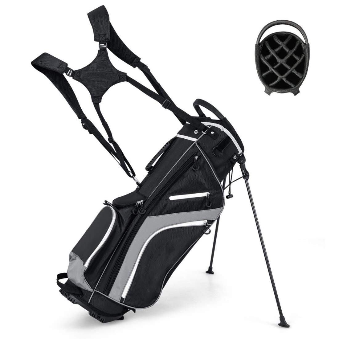 Golfbag med 14 avdelare & 6 fickor – Grå | Hem & Hobby | Pryloteket