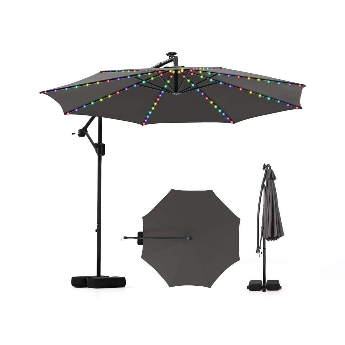 300 cm LED Patio Paraply – Solljus, justerbar lutning | Hem & Hobby | Pryloteket