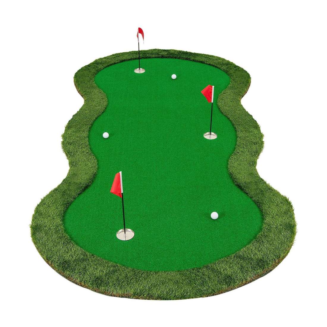Golfputtmatta 300x150 cm – 3 hål, realistisk gräsmatta | Hem & Hobby | Pryloteket