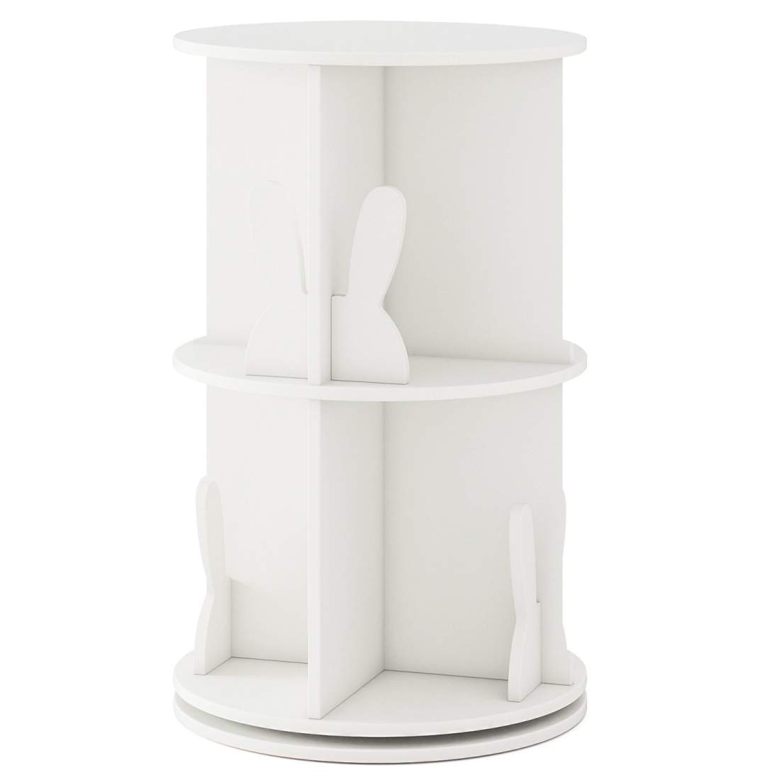 Roterande bokhylla för barn – 2-vånings, kaninavdelare, 360° åtkomst | Hem & Hobby | Pryloteket